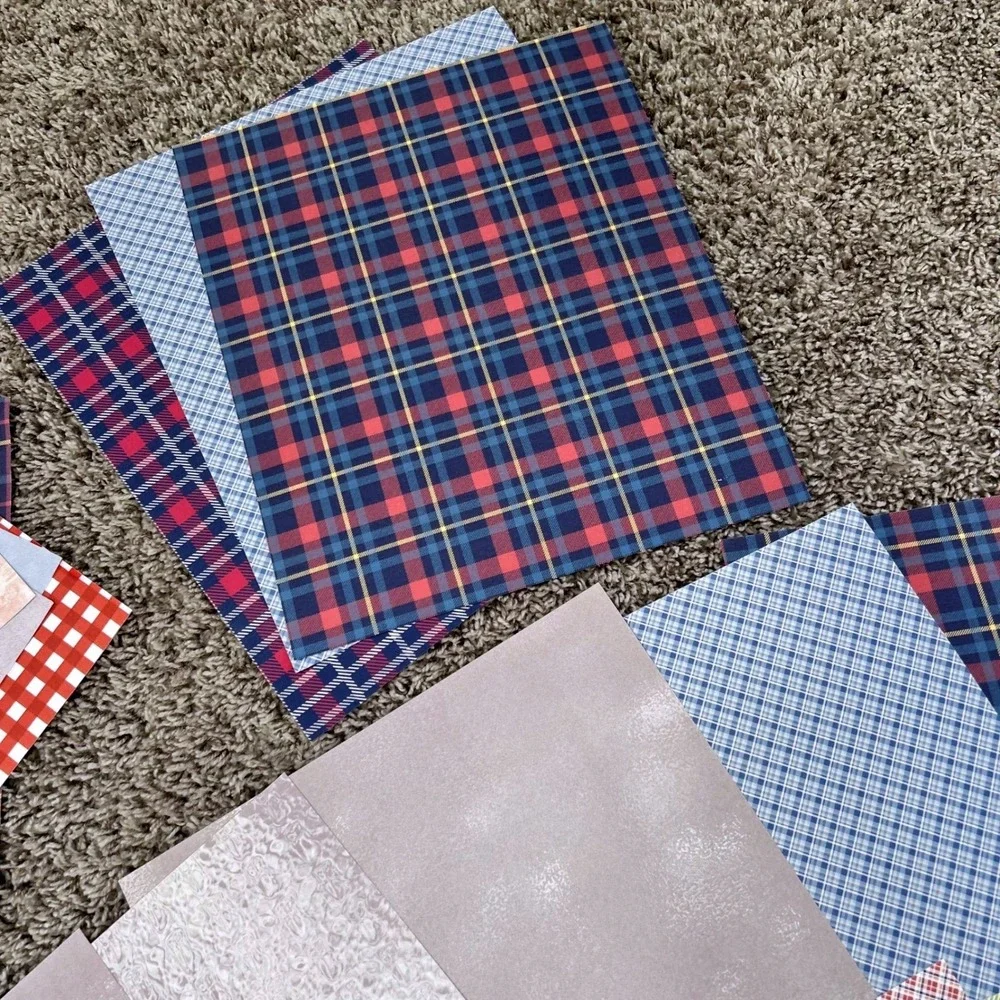 Assorted Plaid Gingham and Metallic HTV Heat Transfer Vinyl Craft‎ Sheets Bundle